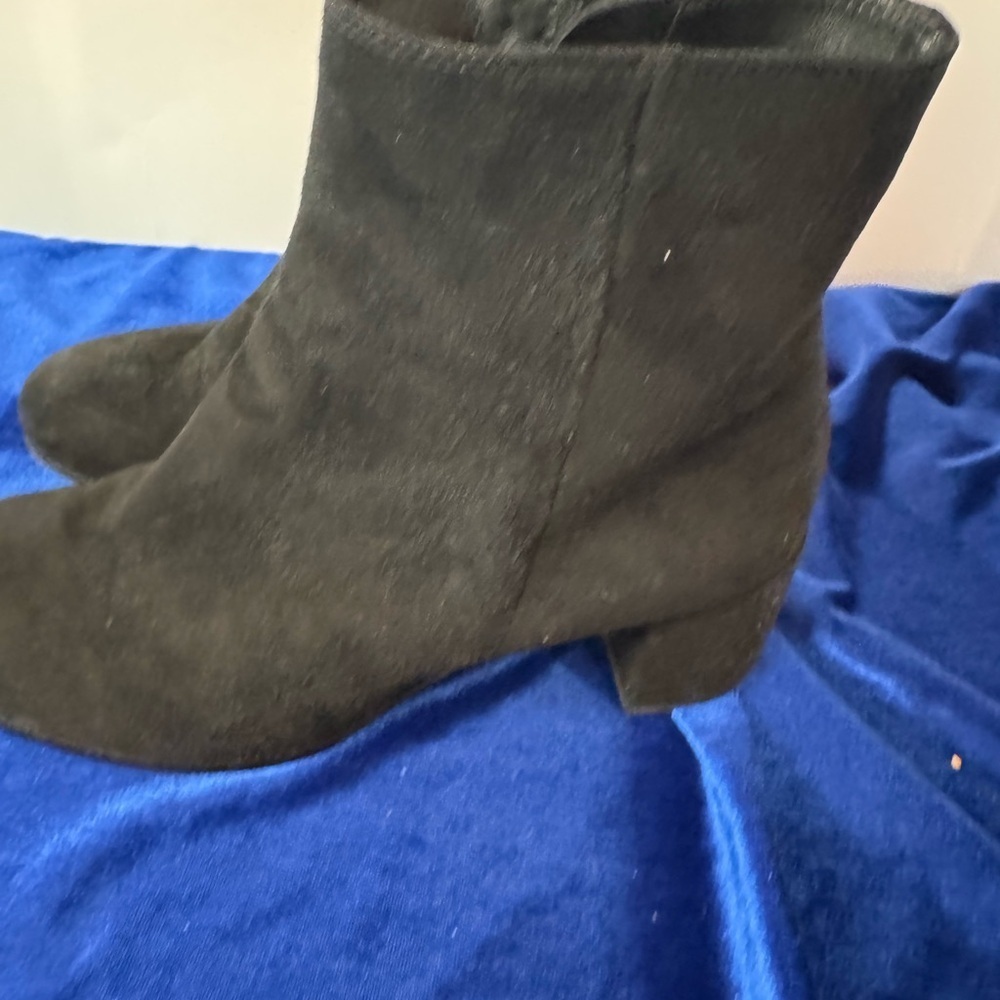 Margaux Black Suede Ankle Booties - Picture 3 of 11